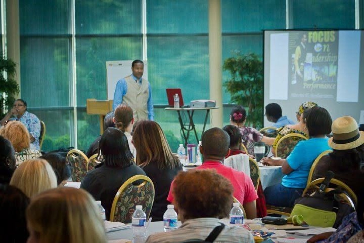 Kevin T. Robertson presenting during the grind years