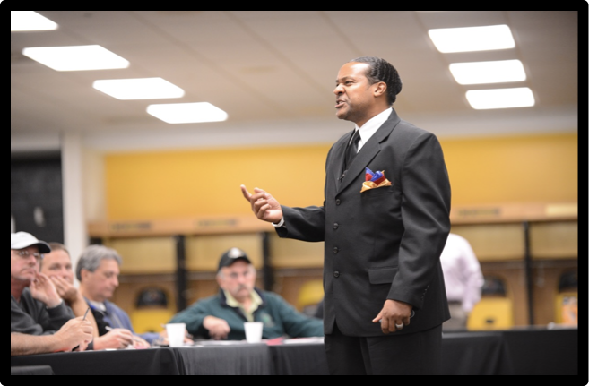 Kevin T. Robertson presenting at Heinz Field