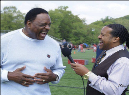 Kevin T. Robertson interviewing James Brown